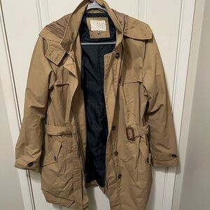 A New Day Trench Coach
Tan
Size XL
Zip and button closure 
Belt functional